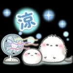 大人かわいい♡シマエナガ夏＆梅雨スタンプ