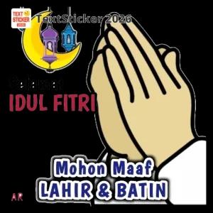 TextSticker2026 Selamat IDUL FITRI Mohon Maaf LAHIR & BATIN - getsticker.com