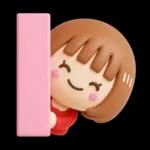 シンプルでかわいい❤️女の子スタンプ