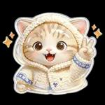 ぷっくりにゃん♡大人かわいいシール風