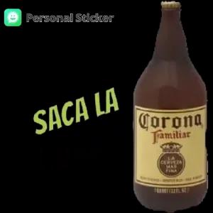 SACA LA, Corona Familiar, LA CERVEZA MAS FINA - getsticker.com