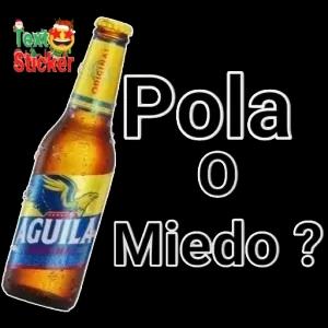 Text Sticker ORIGINAL CERVEZA AGUILA Pola O Miedo ? - getsticker.com