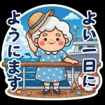 スタンプ・今日も元気なばあば
