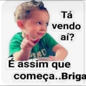 Tá vendo aí? É assim que começa...Briga - getsticker.com
