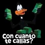 Con cuanto te callas?