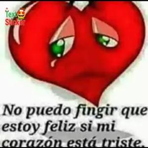No puedo fingir que estoy feliz si mi corazón está triste. - getsticker.com