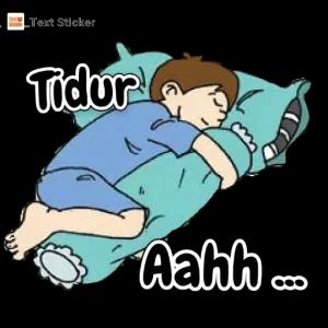 Tidur Aahh ... - getsticker.com