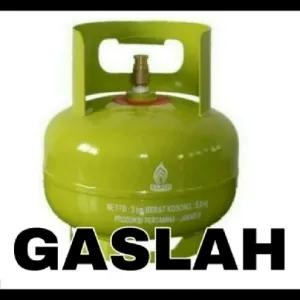 GASLAH NETTO: 3 kg BERAT KOSONG : 5.0 kg PRODUKSI PERTAMINA - JAKARTA - getsticker.com