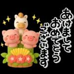 み～んな使える♡ぶたさんの冬スタンプ2026