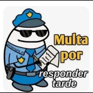 Multa por responder tarde - getsticker.com