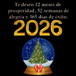 Te deseo 12 meses de prosperidad, 52 semanas de alegría y 365 días de éxito. 2026 - getsticker.com