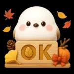 ずっと使える秋の言葉♡ふわふわシマエナガ