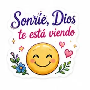 Sonríe, Dios te está viendo - getsticker.com