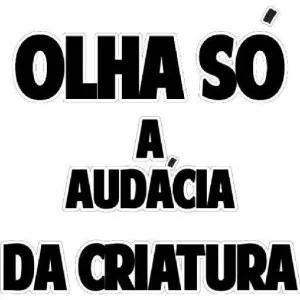 OLHA SÓ A AUDÁCIA DA CRIATURA - getsticker.com