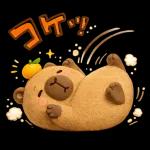ほっこりカピバラの毎日使える癒しスタンプ