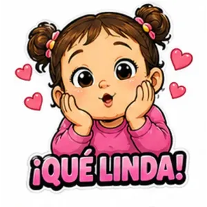 ¡QUÉ LINDA! - getsticker.com
