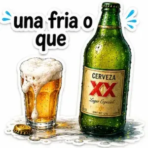 una fria o que CERVEZA XX Loger Expecial CONT WOT 1254 - getsticker.com