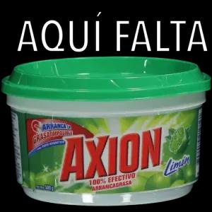 AQUÍ FALTA, AXION, Limón, ARRANCA LA GRASA IMPOSIBLE, 100% EFECTIVO, ARRANCAGRASA - getsticker.com