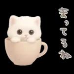 モフモフ白ネコ