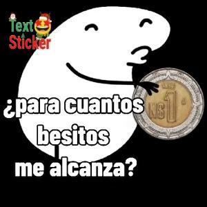 ¿para cuantos besitos me alcanza? - getsticker.com