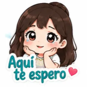 Aqui te espero - getsticker.com