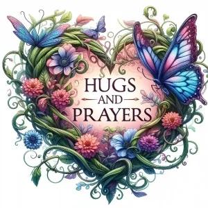 HUGS AND PRAYERS - getsticker.com