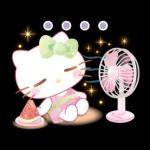 ハローキティ　水彩画タッチ（初夏）