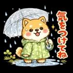 スタンプ・しば犬の梅雨だより