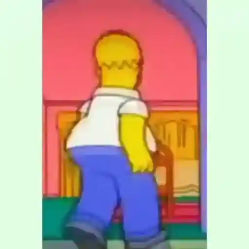 This is an image of Homer Simpson walking away from the camera.