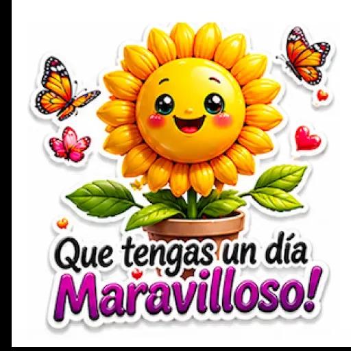 Pegatinas de buenos días