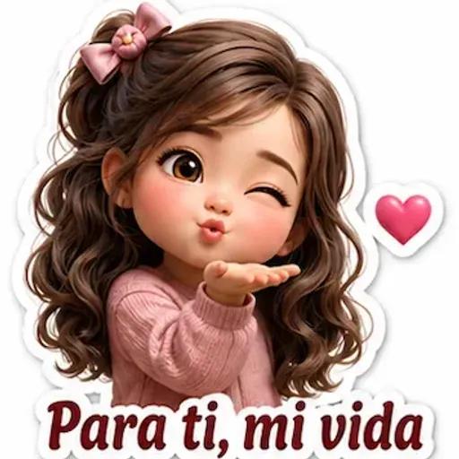 Pegatinas de niña