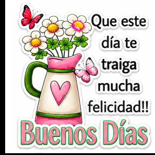 Pegatinas de buenos días