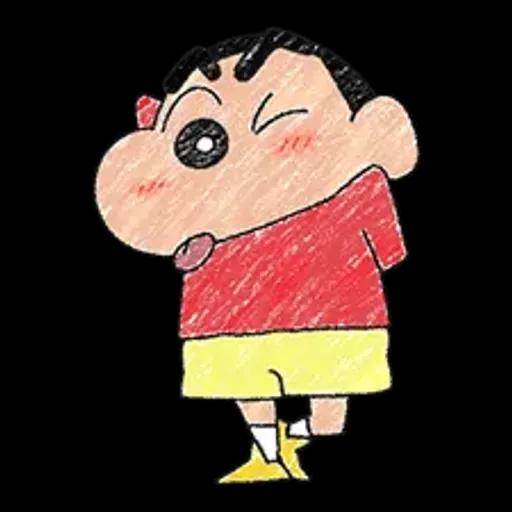 【中文】蠟筆風小新溫馨貼圖♪