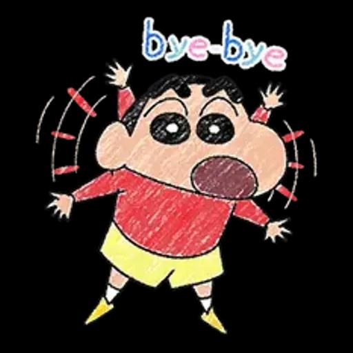 【中文】蠟筆風小新溫馨貼圖♪