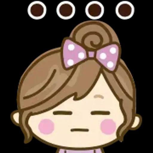 自然系女孩文字表情貼♡【超方便】 @kal_pc