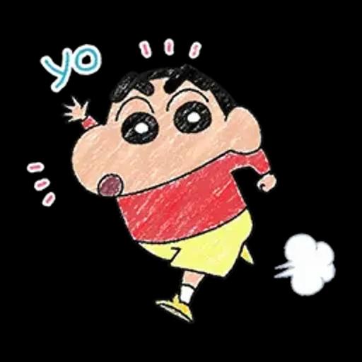 【中文】蠟筆風小新溫馨貼圖♪