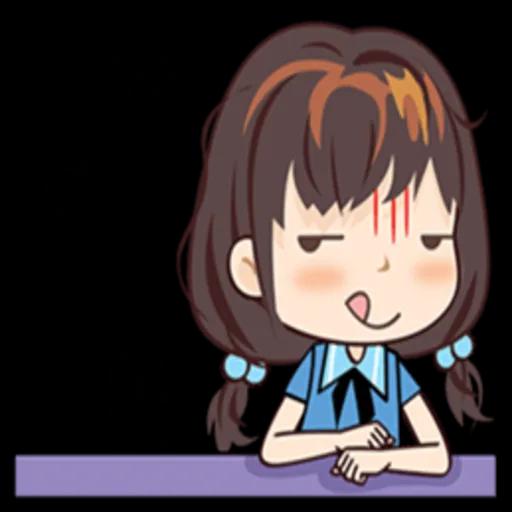 藍衣領結女孩 no.1