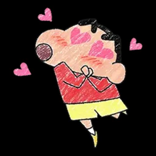 【中文】蠟筆風小新溫馨貼圖♪