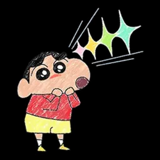 【中文】蠟筆風小新溫馨貼圖♪