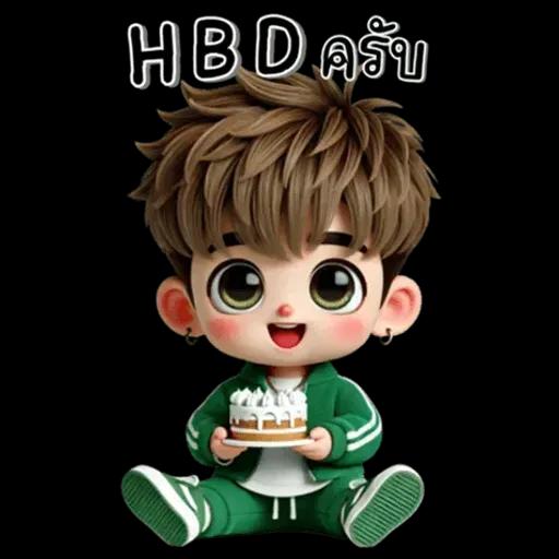 เด็กชาย : ชุดสีเขียว (ใหญ่)