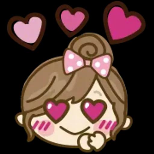 自然系女孩文字表情貼♡【超方便】 @kal_pc