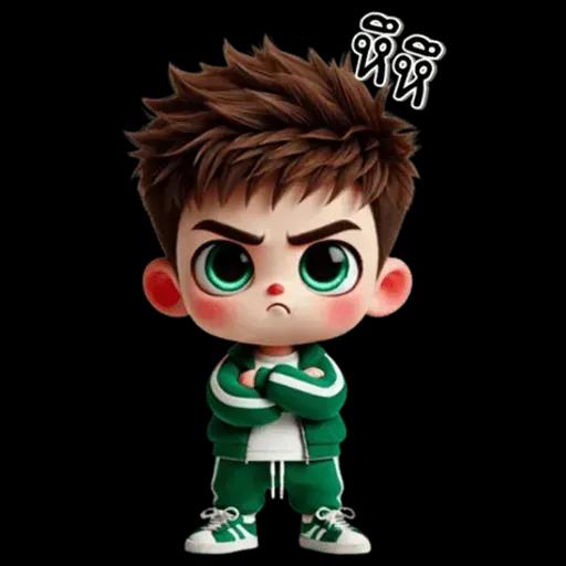 เด็กชาย : ชุดสีเขียว (ใหญ่)