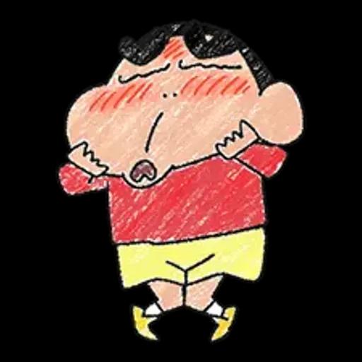 【中文】蠟筆風小新溫馨貼圖♪