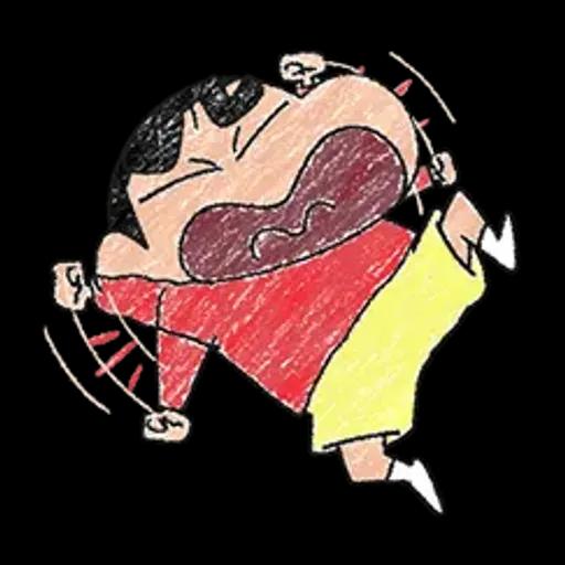 【中文】蠟筆風小新溫馨貼圖♪