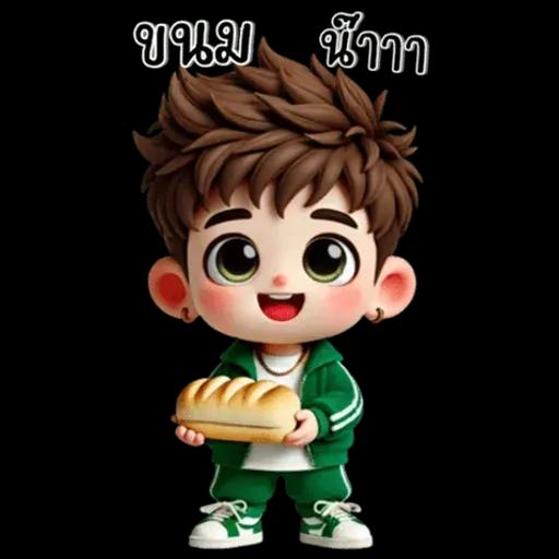 เด็กชาย : ชุดสีเขียว (ใหญ่)