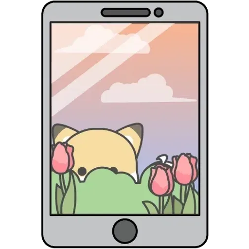 小狐狸與鴨子 春天全螢幕貼圖