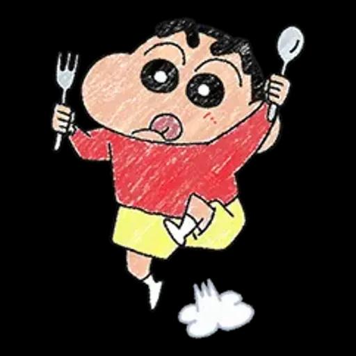 【中文】蠟筆風小新溫馨貼圖♪