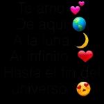 Te amo De aquí A la luna Al infinito. Hasta el fin del universo.