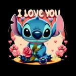 Stitch wanna give you a rose!