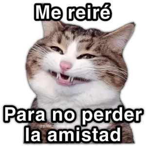 Me reiré Para no perder la amistad - getsticker.com